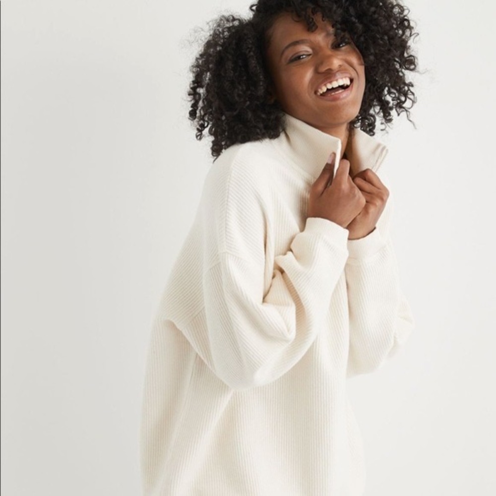 aerie Oversize Corded Quarter-Zip sweatshirt